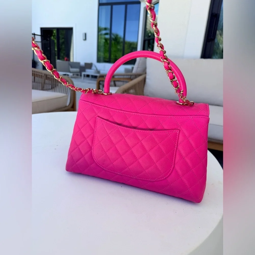 Chanel Coco Top Handle medium Flap Bag - Picture 3 of 12
